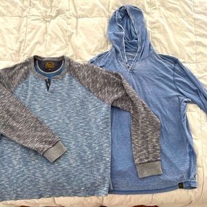 2 men’s Lucky Brand long sleeve shirts